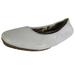 Me Too Womens Icon Ballet Flat Shoes, White Snake