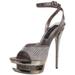 The Highest Heel Women's Diamond-71-Pwts Platform Sandal,Pewter Satin,11 M US