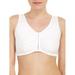 Amoena Women's Frances Front Closure Leisure Soft Cup Bra, White, S A/B 32/34