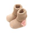 Newborn Baby Girl Flower Warm Snow Boots Shoes Toddler Soft Sole Booties