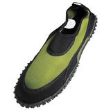 New Wave Mens Water Aqua Sock Shoe Pool Beach Surf Slip On, 37123 olive black / 7D(M)US