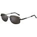 Xezo Unisex Airman Polarized Sunglasses - Grey