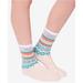 Free People Womens Snowbird Printed Slipper Midweight Socks