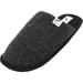 Norty Mens Slippers Slip-On Indoor Outdoor Scuffs - Faux Suede, Fleece or Ribbed Knit 40796-Large Heathered Black (Black)