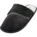 Norty Mens Slippers Slip-On Indoor Outdoor Scuffs - Faux Suede, Fleece or Ribbed Knit 40794-Large Grey