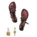 BadPiggies Womens Metallic Summer Leather Sandal 18K Gold Plated Chain CICI Venus Bikini Thong Flat Sandals