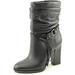 GUESS Women's Tamsin Leather Boot (5 B(M) US, Black Leather)