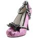 Ellie Shoes Women's 453-Lacey Glitter Maryjane Pump,Pink Gli