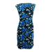 Lauren by Ralph Lauren Women's Floral-Embroidered Dress (2P, Black/Blue Multi)