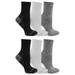 Fruit of the Loom Womens On Her Feet Flat Knit Boot Crew Socks 6 Pack