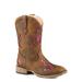 Roper Girls Kids Vintage Brown Faux Leather Lola Cowboy Boots 11