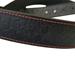 Black Solid Veg-Tan Stitched Leather Belt - Embossed Skulls 1.5" (40)