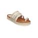 New Women Nature Breeze Barclay01 Mixed Media Toe Ring Espadrille Footbed Sandal