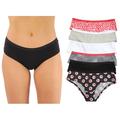 Just Intimates New York Cotton Panties Underwear (Pack of 6) (Low Rise Hipster Group C, 8 - X-Large)