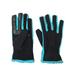 Isotoner Active Smart Touch Womens Black & Blue Tech Text Gloves Smartouch L/XL