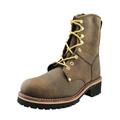 Ownshoe Men's Leather Boots Classic Handmade Looger Boots Lace Up Work Boots Tough Guy Style