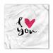Love Bandana, Hand Drawn Design Romantic, Unisex Head and Neck Tie, by Ambesonne
