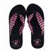 Beverly Hills Polo Club ROLA Women's Striped Platform Wedge Flip Flop Sandal Thong (Pink & Black size 8)