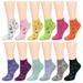 12 Pairs Assorted Colors Women's Ankle Socks Size 9-11 Musical Notes