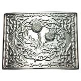 Kilt belt buckle scottish highland various designs chrome finish