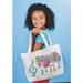 Color-Me Canvas Tote Bag W/Gusset Pk6