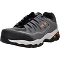 Skechers Men Cankton Athletic Steel Toe Work Sneaker, Charcoal/Orange, 10 M US