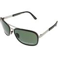 Porsche Design Sunglasses Titanium Grey/Silver Unisex P8553 D Aviator Size: Lens/ Bridge/ Temple: 59-17-135