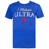 Michelob Ultra Beer Logo Men's Blue T-Shirt-Large