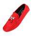 Amali Mens Casual Slip On Driving Moccasins Tuxedo Loafers with Tassel Red Size 15