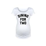 Dining For Two - Maternity Scoop Neck T-Shirt