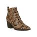 Woven Front Pointed Toe Ankle Bootie 19940