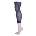 MeMoi Moonlight Blue Linear Footless Net Tights Medium/Large / Black