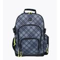 iPack 17.5" Boys Youth School Backpack with Adjustable Shoulder Straps, Grey Plaid Print