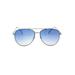 Mens Oceanic Gradient Lens Classic 80s Tear Drop Air Force Sunglasses Silver Gradient Blue