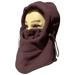 Multifunction Double Layers Thermal Warm Fleece Balaclava Hood Full Face Mask - Brown