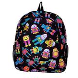 Multi Purpose Fashion Print Backpack - Custom Embroidery Available (Robot Print)