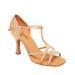 Sansha Adult Light Tan Suede T-Bar Buckle Laetitia Ballroom Shoes Womens