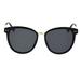 Womens Chic Oversize Designer Retro Horn Fashion Sunglasses Black Gold Solid Black