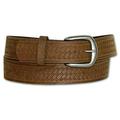 Buck Basket Weave Leather Strap Belt 1.5" Made in the USA Big Sizes â€¦ (52, Buck)