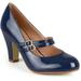 Brinley Co Womens Mary Jane Patent Leather Pumps