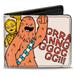 Star Wars Chewbacca Carrying C3PO & R2D2 Mono Line Bi-Fold Wallet