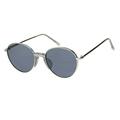 Mens Hipster Vintage Plastic Nose Bridge Round Pilots Sunglasses Silver Grey Black