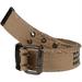 Frayed Jewel Studded Tan Web Double Grommet Belt - Medium