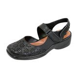 PEERAGE Kylie Women Extra Wide Width Slingback Comfort Sandal BLACK 10