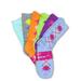 Womens Multi-color Bright Basic Fun Patterns Striped Dots 6 Pack Assorted Crew Socks (Argyle)