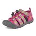 DREAM PAIRS Unisex Boys Girls Closed-Toe Outdoor Summer Sport Athletic Sandalsï¼ˆToddler/Little Kid/Big Kidï¼‰181105K FUCHSIA/MULTI/GREY 13 Little Kid