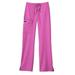 Classic Fit Collection by Jockey Women's Tri Blend Zipper Scrub Pants XSmall Shocking Pink