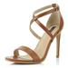 DailyShoes High Heel Sandal for Women Sandals Stiletto Crisscross Strappy Open Toe Criss Crossed Spring Heels Autumn Wild Opened Thin Fashion Pump