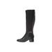 Cole Haan Womens Avani Stretch Boot Leather Almond Toe Knee High Riding Boots
