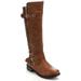 Forever Link Women's MANGO-21 Quilted Zipper Accent Riding Boots (6, Tan)